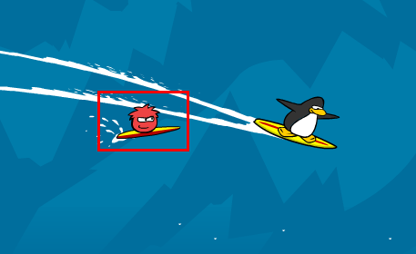 Red Puffle Surfing